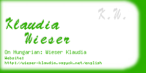 klaudia wieser business card